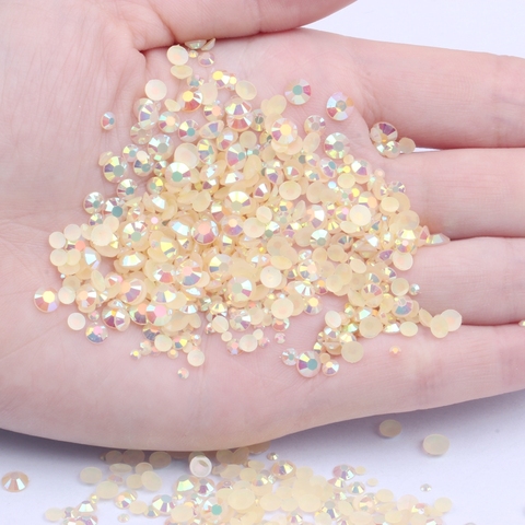 Nail Rhinestones 1000pcs 3mm Resin Rhinestones Flatback Round Glue On Non Hotfix Stones Appliques For Craft DIY Nail Art ► Photo 1/6