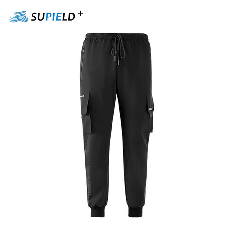 SUPIELD Aerogel Cold Resistance Hydrophobic Cargo Pants Solid Black Trousers Men Women Fashion Streetwear Winer Warm Trousers ► Photo 1/6