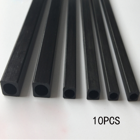 10 pcs RC Model Accessories Carbon Fiber  Square Tube Length 500mm Multi-Size OD 2mm 2.5mm 3mm 4mm 5mm 6mm 8mm 10mm ► Photo 1/3