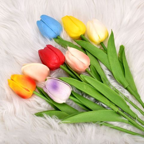 1 PC Artificial Tulips Flowers Real Touch Tulips Flower Bouquet For Home Decoration Wedding Party Decoration Fake Flower ► Photo 1/5