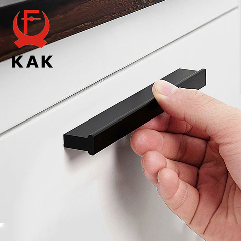 KAK Fashion Black Kitchen Handle Long Furniture Handles Aluminium Alloy Cabinet Knobs and Handles Drawer Pulls Door Hardware ► Photo 1/1