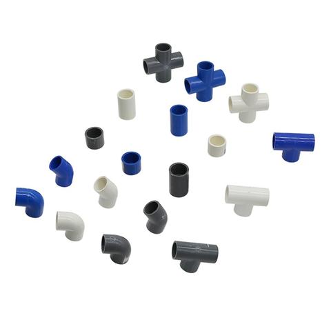 PVC Water Supply Pipe Fitting Tee Cross Straight Elbow Equal Connector Inner Diameter 20mm Plastic Joint Irrigation Adapter 1 Pc ► Photo 1/4