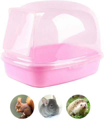 Chinchilla Dry Bath Hedgehog Sand Room Sauna Toilet Shower Room Small Animal Bath House Degus Squirrel Dust Bath Pets Bathroom ► Photo 1/6