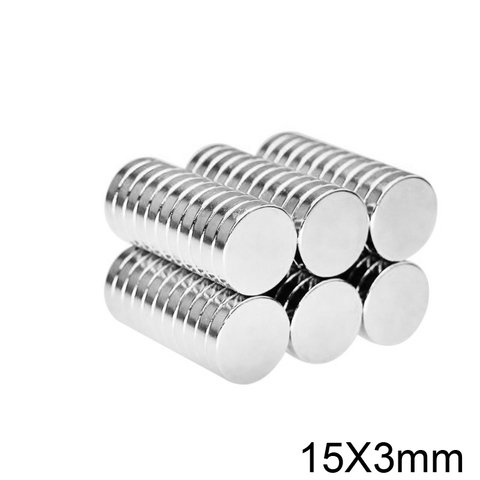 5/10/20/50/100pcs 15x3 Search Minor Magnet Dia 15mm x 3mm Bulk Small Round Magnetic 15x3mm Neodymium Disc Magnets 15*3 ► Photo 1/6