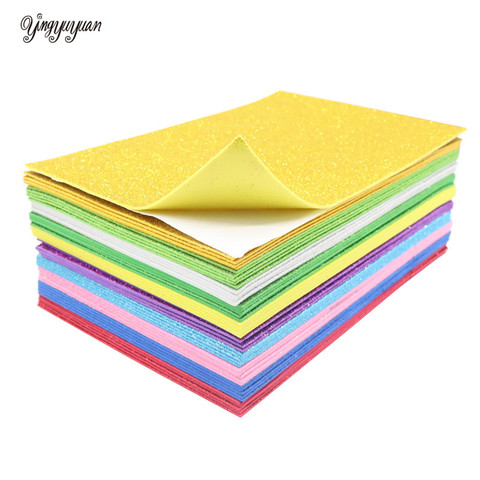 5Sheets/Lot with Glue 20*30cm Glitter Foam Paper Sparkles Paper for Children's Craft Activities DIY Cutters Handcraft Foam Paper ► Photo 1/6