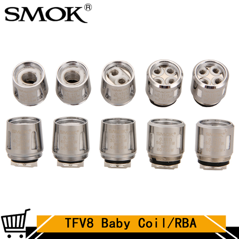 5pcs/Lot SMOK TFV8 Baby Coil RBA Coil Baby T8 T6 X4 Q2 M2 V8 Baby-T8 Baby-T6 Baby-Q2 Baby-X4 Baby-M2 for TFV8 Baby Tank Stick V8 ► Photo 1/6