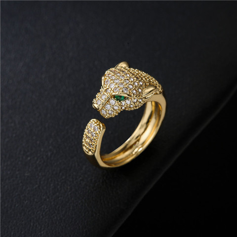 Fashion Full CZ Inlaid Animal Ring Opening Personality Unisex Ring Party Jewelry Gift Dropshipping ► Photo 1/6