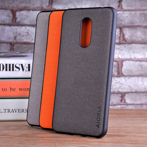 Case for Xiaomi Redmi 5 5 Plus coque Luxury textile Leather skin soft TPU hard PC cover for xiaomi redmi 5 Plus case funda capa ► Photo 1/6