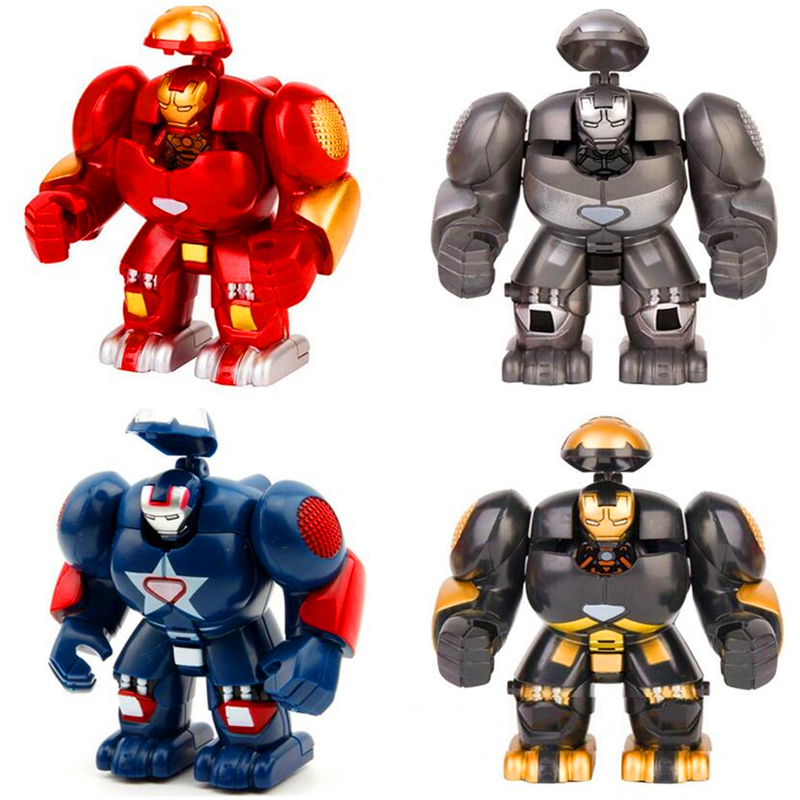 ML-K44 Super Heroes Marvel Avengers Iron Man Hulkbusters Model Figure Blocks 