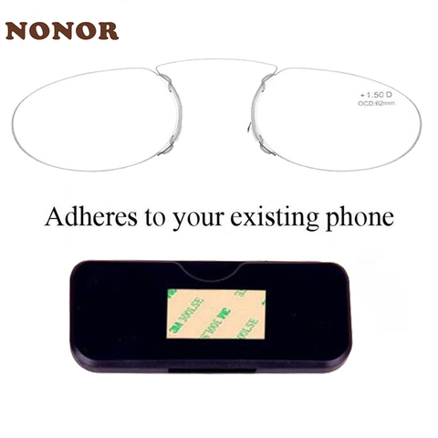 NONOR Legless Clip Nose Reading Glasses TR Men Eyeglasses Reading Mini Glasses for Women Nose Reader Men Glasses with Case ► Photo 1/6