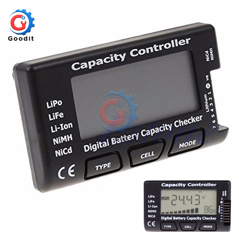 7 Digital Battery Capacity Checker LiPo LiFe Li-ion Nicd NiMH Battery Voltage Tester Checking Capacity Controller ► Photo 1/6