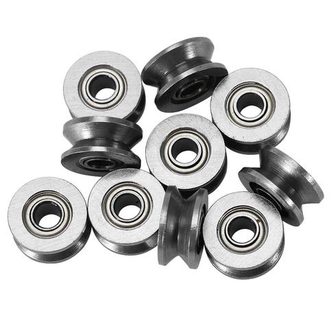 10pcs V624ZZ V Groove Ball Bearing Pulley For Rail Track Linear Motion System 4*13*6mm for ball bearing hardware ► Photo 1/6