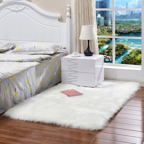 White Furry Rug For Bedroom Kids, White Fur Rugs For Bedroom