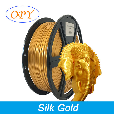 Pla Silk Filament 1Kg 3D Printer 1.75Mm Gold Silver Copper Blue Green Metal Gray 10M 100G Sample Thread Material Wire ► Photo 1/1