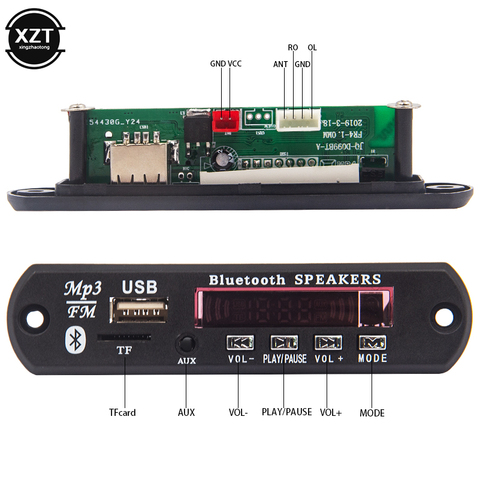 Bluetooth Receiver Car Kit MP3 Player Decoder Board Color Screen FM Radio TF USB 3.5 Mm AUX Audio For Iphone XS ► Photo 1/6