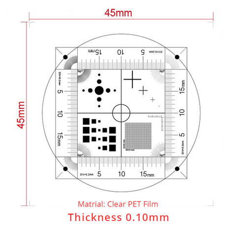 High Precision Microscope Micrometer Calibration Ruler Multifunctional Objective Micrometer Measurement Range 100~ 1000um ► Photo 1/1