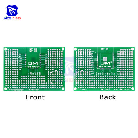 diymore 50x70mm Double Side Prototype PCB Board Breadboard Protoshield for Arduino ESP8266 ESP-12F ESP-12E ESP32 ESP32S 5x7cm ► Photo 1/6