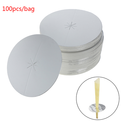 100pcs/LOT Wholesale Disc Plate For Ear Candling For Ear Care Pure Beeswax Candle Thermo Auricular Therapy Straight Style ► Photo 1/6