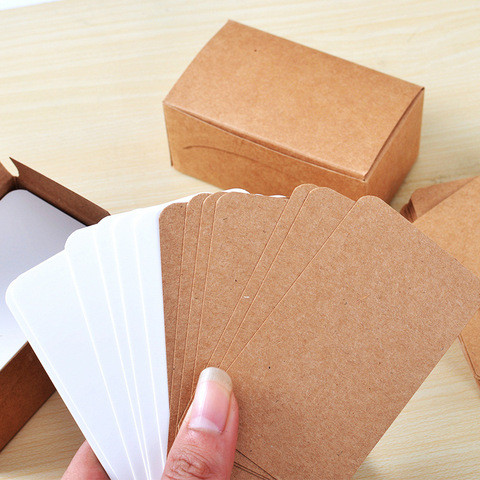 100pcs/lot Pure Color Cards Creative Mini Kawaii Memo Pads Kraft Paper Leave A Message Office Decoration Post It Sticky Notes ► Photo 1/6