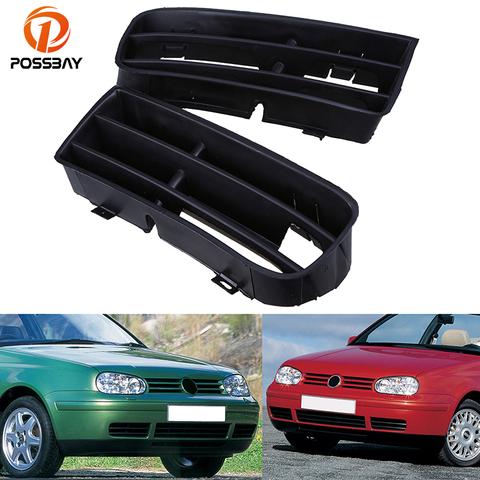 POSSBAY Fog Lamp Grille Front Lower Side Bumper Fog Light Grille for VW Golf/Variant/4 Motion 1998-2006 Car Mesh Grills Styling ► Photo 1/6