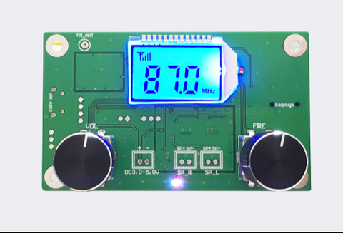 FM Radio Receiver Module Frequency Modulation Stereo Receiving PCB Circuit Board With Silencing LCD Display 3-5V LCD Module ► Photo 1/4