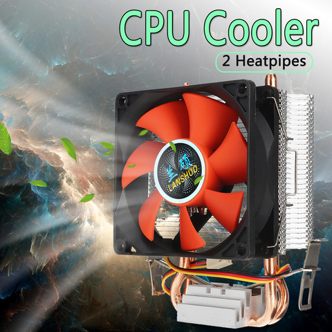 8cm Mini CPU Cooler 2 Heatpipes PC CPU Cooler Heatsink Computer Cooling Fan for LGA 775/1155/1156 AMD AM2 AMD3 Free Shipping ► Photo 1/6