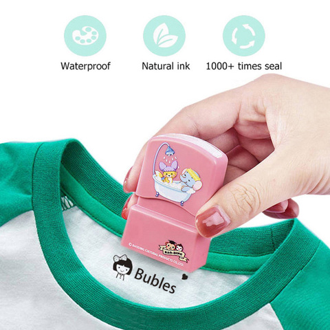 Customized Name Stamp Paints Personal Student Child Baby Engraved Waterproof Non-fading Kindergarten Cartoon Clothing Name Seal ► Photo 1/6