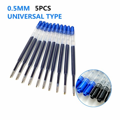 5 pc 424 black blue ink gel pen refill L98mm Recharge replacement for Metal ballpoint pen Neutral refills office school supply ► Photo 1/1