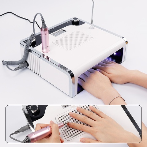 3 in 1 30000RPM Electric Nail Drill Polisher Nail Dust Cleaner Vacuum Suction Machine Nail Gel File Curing Dryer Manicure Device ► Photo 1/6
