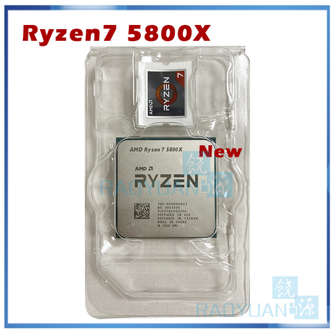 NEW AMD Ryzen 7 5800X R7 5800X 3.8 GHz Eight-Core sixteen-Thread 105W CPU Processor L3=32M 100-000000063 Socket AM4 no fan ► Photo 1/1