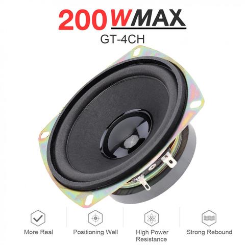 1pcs 12V 4 Inch 200W Car Coaxial Speaker Vehicle Door Auto Audio Music Stereo Full Range Frequency Hifi Speakers ► Photo 1/5