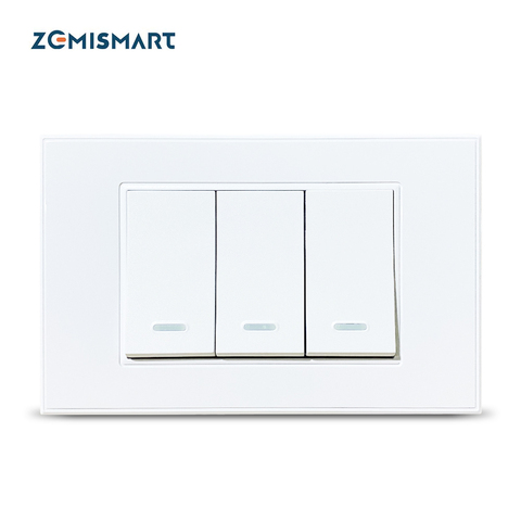 Zemismart TB21 Smart WiFi Luxury Wall Light Switch 1 2 3 Gangs Compatible with Smart Life App Alexa Google Home Voice Control ► Photo 1/6