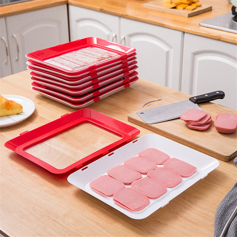  Food Plastic Preservation Tray, Stackable Food Tray