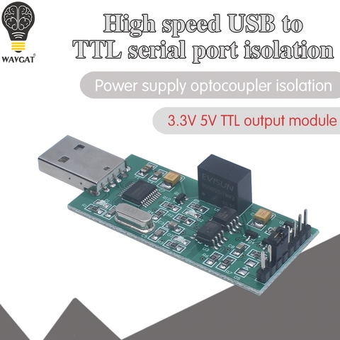 High-speed isolation USB to TTL serial power supply optocoupler isolation 3.3V 5VTTL output CH340 module ► Photo 1/6