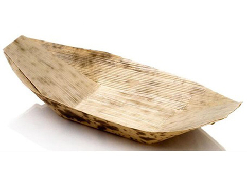 Promotion - Party Event Wedding Supplies Disposable Eco-Friendly Tableware 220mm Bamboo Leaf Boat, 20/Pack ► Photo 1/3