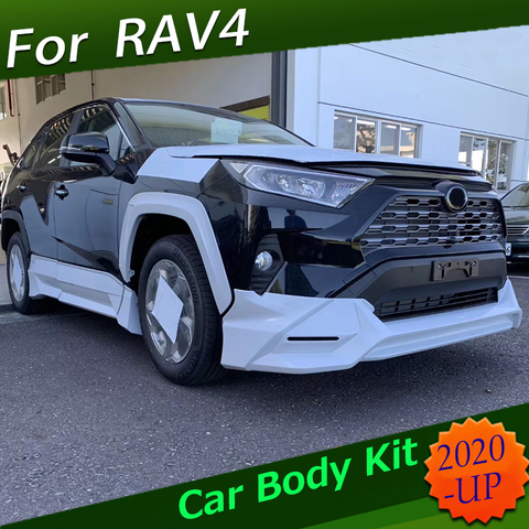 For Toyota Rav4 body kit 2022 front and rear bumpers for New rav4 with day light within side steps ► Photo 1/6