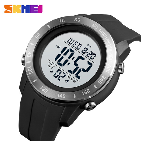 SKMEI Big Dial Sport Men Watch 2 Time LED Digital Wristwatches For Mens Waterproof Chrono Count Down Male Hour montre homme 1524 ► Photo 1/6
