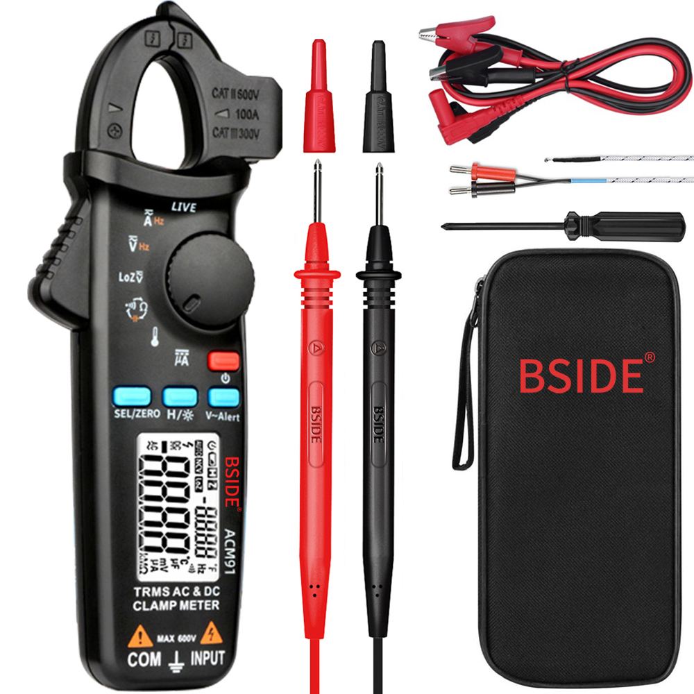 Digital Clamp Meter BSIDE ACM91 TRMS 6000 DC/AC 100A 1mA Ammeter