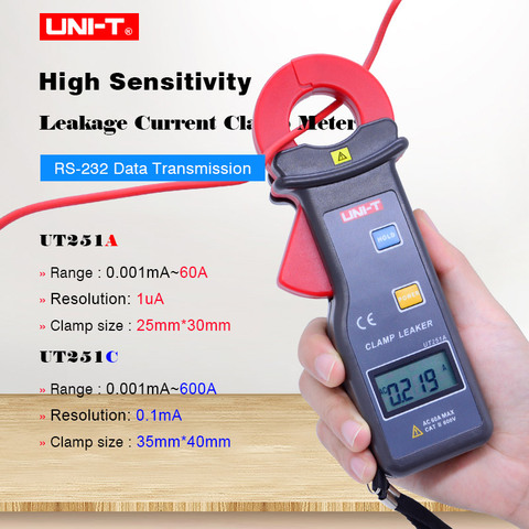 Leakage Current Clamp Meter UNI-T UT251A UT251C Auto Range High Sensitivity Leakage current Tester LCD Display/Data storage ► Photo 1/6