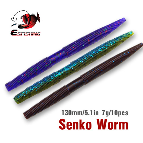 KESFISHING Fishing Worm Lures 135mm 10pcs Senko Worm Fishing Lures Soft Baits Leurre souple Carp Fishing Iscas Artificail ► Photo 1/5