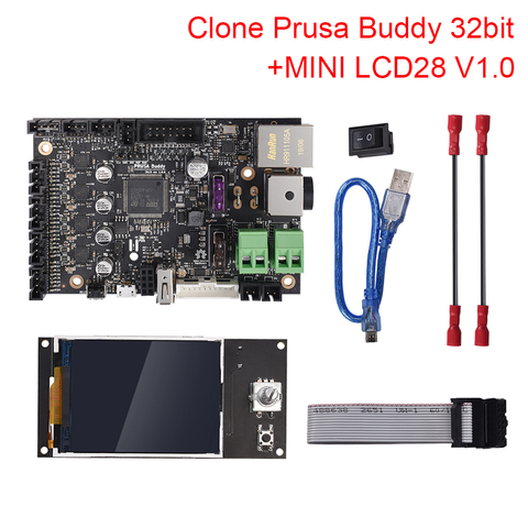 Clone Prusa MINI Buddy Control Board Integrated TMC2209 Driver+MINI LCD28 V1.0+Switch 3D Printer Parts For Prusa MINI Printer ► Photo 1/6