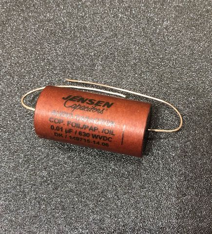 1pcs Danish original JENSEN Ares 0.01UF-1.0UFuf/630v oil-immersed copper foil Silver lead-out paper tube capacitor free shipping ► Photo 1/4