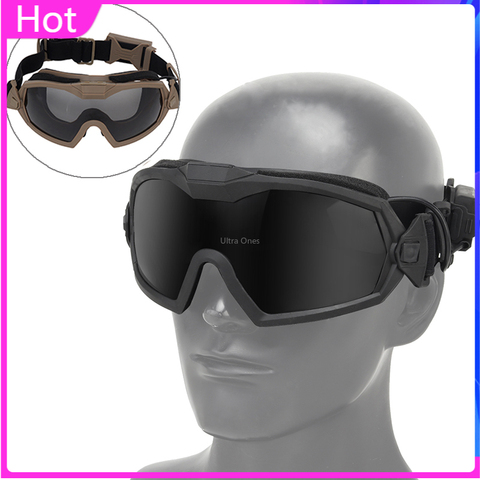 Military Tactical Goggles UV Protection Hunting Hiking Cycling Airsoft Glasses Windproof Motorcycle Shooting Cs Wargame Eyewears ► Photo 1/6
