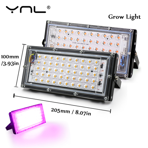 Grow Light IP65 Full Spectrum 50W AC 220V Phyto Lamp For Plants Tent Flower Seeding Lamp Indoor Outdoor Led Floodlight ► Photo 1/6