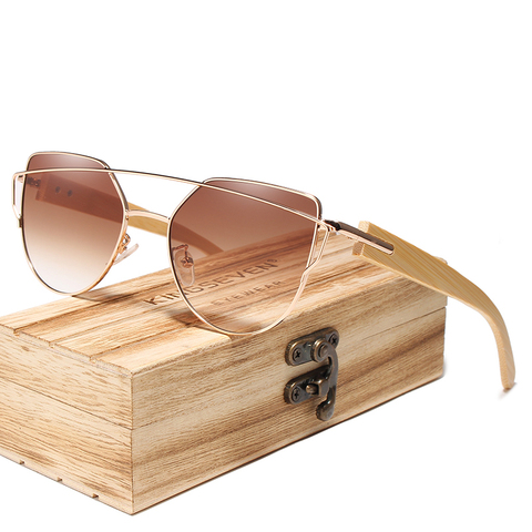 KINGSEVEN 2022 Handmade Wood Sunglasses Men Bamboo Sunglass Women Brand Design Original Wood Glasses Oculos de sol masculino ► Photo 1/5