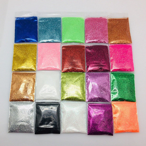 50G Extra Ultra Fine Glitter Powder Shining Silver Nail Fine Glitter Dust Nail DIY Art Decorations Manicure 20 Colors 7AA7962 ► Photo 1/6