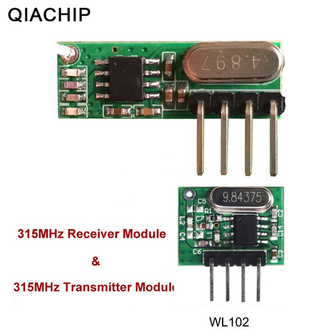 QIACHIP 315mhz RF Transmitter and Receiver Superheterodyne UHF ASK Remote Control Module Kit Smart Low Power For Arduino/ARM/MCU ► Photo 1/4