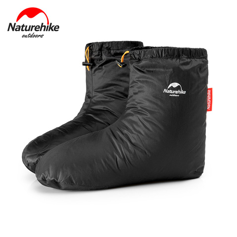 Naturehike outdoor men women white goose down socks shoes cover waterproof indoor winter warm down foot cover ► Photo 1/6