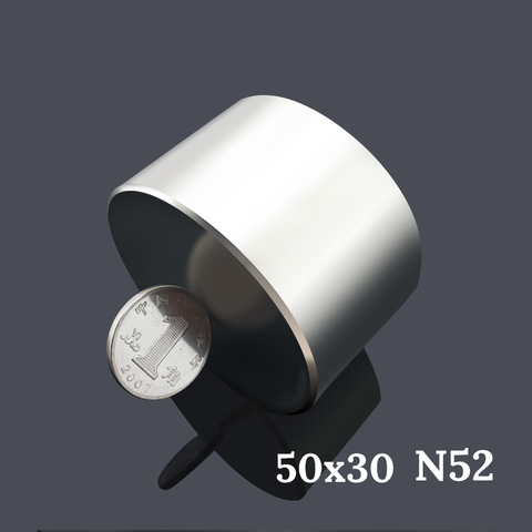 1pc N52 magnet 50x30 mm Powerful permanet round Neodymium Magnet  Super Strong magnetic 40*20mm Rare Earth  NdFeB  gallium metal ► Photo 1/6