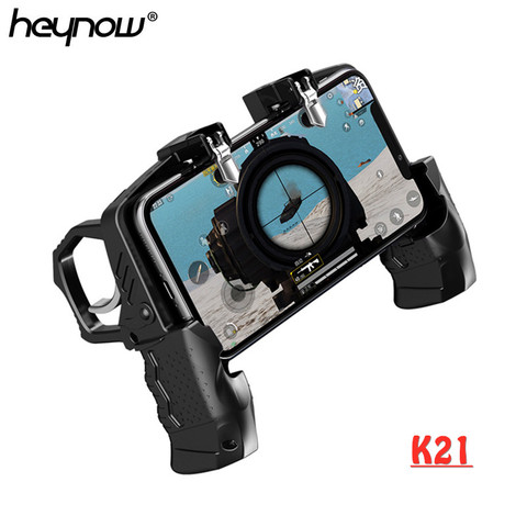 HEYNOW K21 Gamepad Mobile Phone Controller for PUBG Sensitive Shoot Trigger Fire Metal Button Game joystick Mobile Phone Gamepad ► Photo 1/6